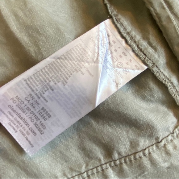 Olsen 100% linen asymmetrical zip up jacket xs - Picture 10 of 12